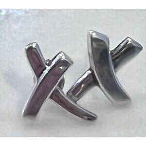 Tiffany & Company “X” Earrings Paloma Picasso Sterling Silver .925 11g